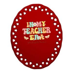 In My Teacher Era Kindergarten Version Retro Back To School Ceramic Oval Ornament