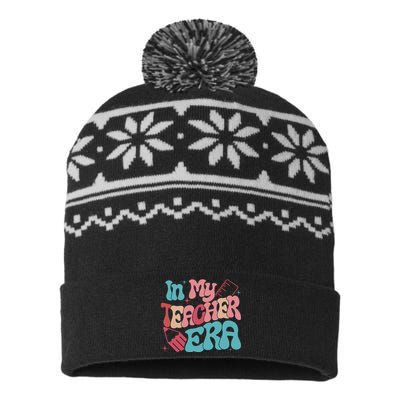 In My Teacher Era Teacher Back To School Teacher Era Teacher Appreciate USA-Made Snowflake Beanie