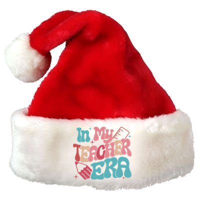 In My Teacher Era Teacher Back To School Teacher Era Teacher Appreciate Premium Christmas Santa Hat