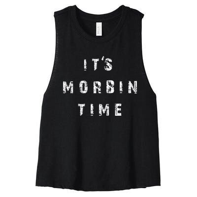 ItS Morbin Time Meme Women's Racerback Cropped Tank