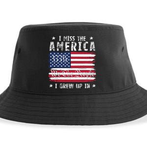 I Miss The America I Grew Up In American Since 1776 Patriotic US Constitution Sustainable Bucket Hat