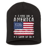 I Miss The America I Grew Up In American Since 1776 Patriotic US Constitution Short Acrylic Beanie