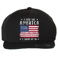 I Miss The America I Grew Up In American Since 1776 Patriotic US Constitution Wool Snapback Cap