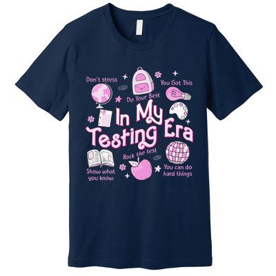 In My Testing Era Teachers Student Rock The Test Testing Day Premium T-Shirt