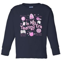 In My Testing Era Teachers Student Rock The Test Testing Day Toddler Long Sleeve Shirt