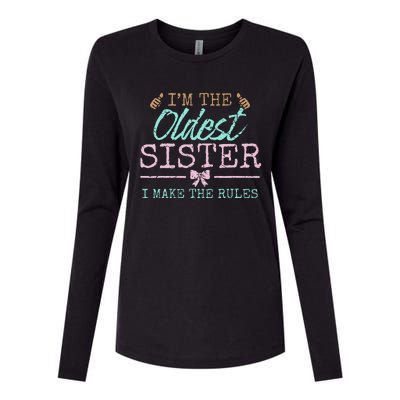 I make the rules Oldest Adult 3 Sisters Matching Sibling Fun Womens Cotton Relaxed Long Sleeve T-Shirt