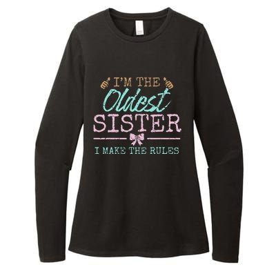 I make the rules Oldest Adult 3 Sisters Matching Sibling Fun Womens CVC Long Sleeve Shirt