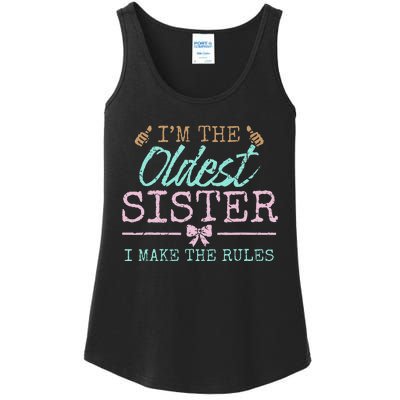 I make the rules Oldest Adult 3 Sisters Matching Sibling Fun Ladies Essential Tank