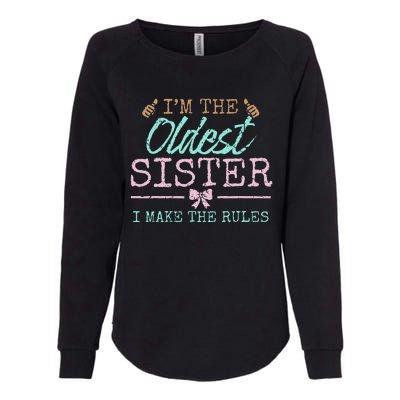 I make the rules Oldest Adult 3 Sisters Matching Sibling Fun Womens California Wash Sweatshirt