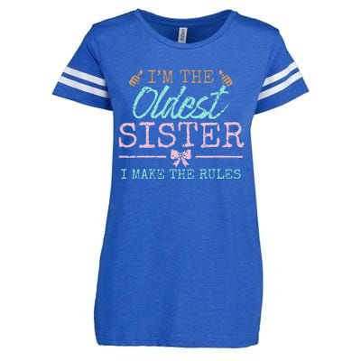 I make the rules Oldest Adult 3 Sisters Matching Sibling Fun Enza Ladies Jersey Football T-Shirt