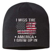 I Miss The America I Grew Up In Vintage American Usa Flag Sustainable Beanie