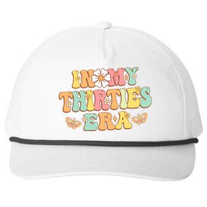 In My Thirties Era Groovy 30th Birthday 30S Funny For Wo Snapback Five-Panel Rope Hat