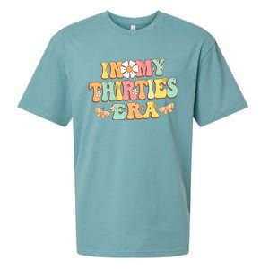 In My Thirties Era Groovy 30th Birthday 30S Funny For Wo Sueded Cloud Jersey T-Shirt