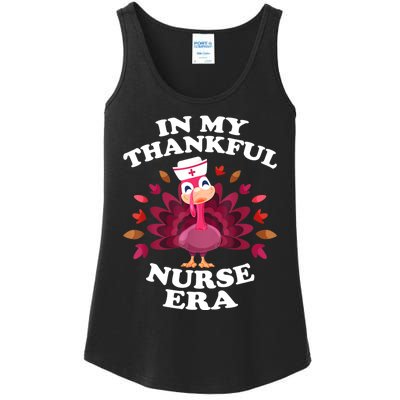 In My Thankful Nurse Era Retro Autumn Thanksgiving Nurse Ladies Essential Tank