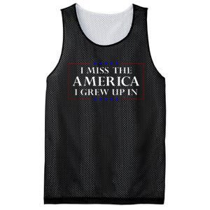 I Miss The America I Grew Up In American Flag Mesh Reversible Basketball Jersey Tank