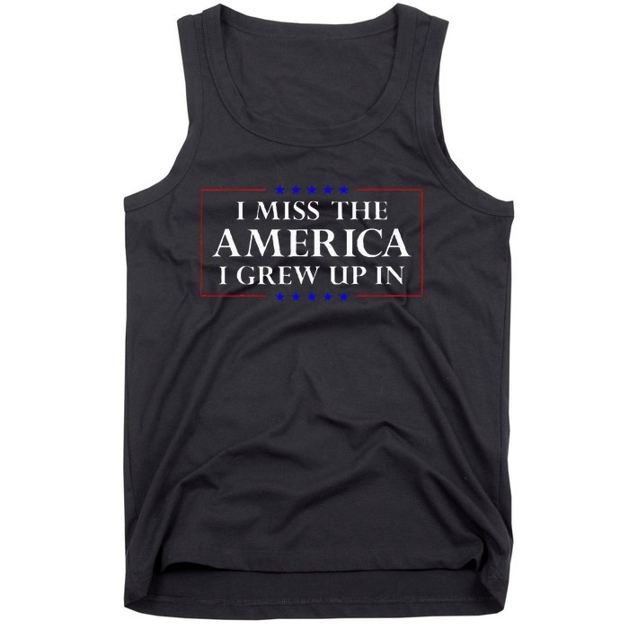 I Miss The America I Grew Up In American Flag Tank Top