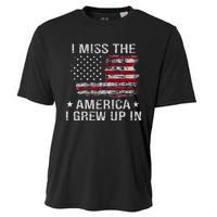 I Miss The America I Grew Up In American Usa Flag Vintage Cooling Performance Crew T-Shirt