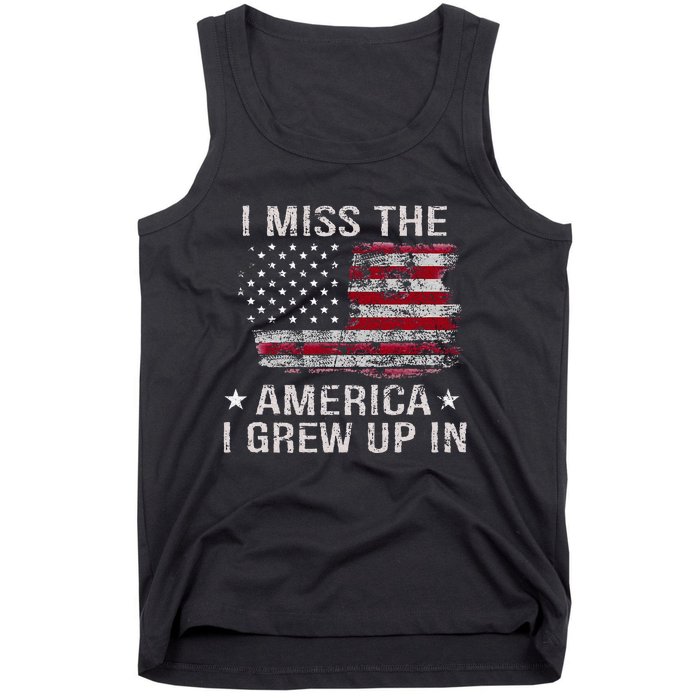 I Miss The America I Grew Up In American Usa Flag Vintage Tank Top