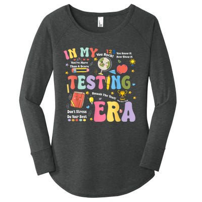 In My Testing Era Motivational Testing Day Funny Teacher Women's Perfect Tri Tunic Long Sleeve Shirt