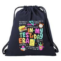In My Test Day Era Teacher Testing Day Drawstring Bag