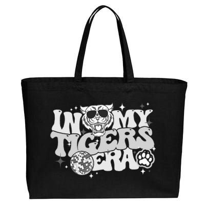 In My Tigers Era Back To School Mascot Spirit Game Cotton Canvas Jumbo Tote