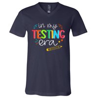 In My Testing Era Motivation Test Day Testing Women Teachers V-Neck T-Shirt