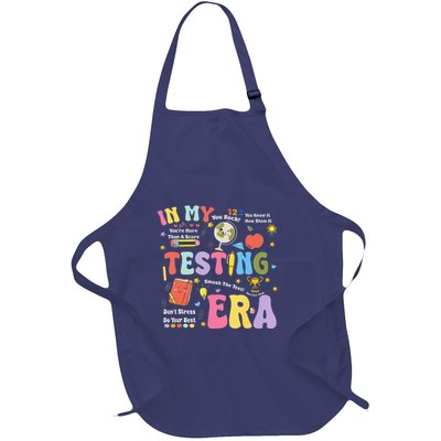 In My Testing Era Motivational Testing Day Funny Teacher Full-Length Apron With Pockets