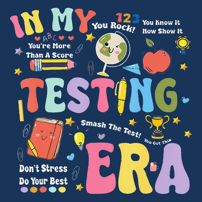 In My Testing Era Motivational Testing Day Funny Teacher Drawstring Bag