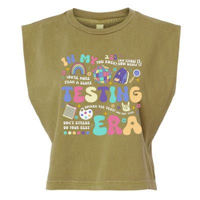 In My Testing Era School Day Teacher Student Rock The Test Garment-Dyed Women's Muscle Tee