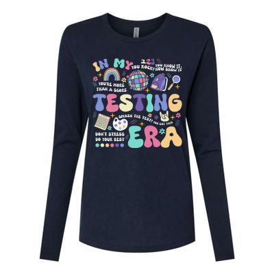 In My Testing Era School Day Teacher Student Rock The Test Womens Cotton Relaxed Long Sleeve T-Shirt