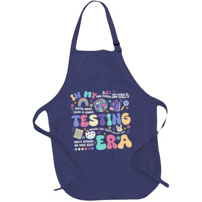 In My Testing Era School Day Teacher Student Rock The Test Full-Length Apron With Pockets