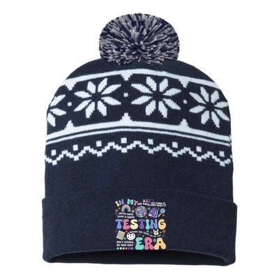 In My Testing Era School Day Teacher Student Rock The Test USA-Made Snowflake Beanie