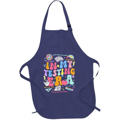 In My Testing Era Teachers Student Rock The Test Testing Day Full-Length Apron With Pockets
