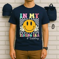 In My Testing Era Retro Smile Teacher Testing Test Day T-Shirt