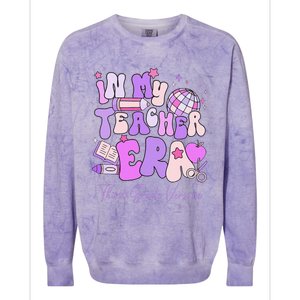 In My Teacher Era 3rd Grade Version 3rd Grade Teacher Era Colorblast Crewneck Sweatshirt