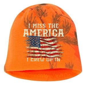 I Miss The America I Grew Up In Usa Flag 4th Of July 2024 Kati - Camo Knit Beanie