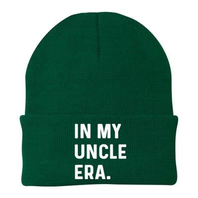 In My Uncle Era New Uncle Announcement Knit Cap Winter Beanie