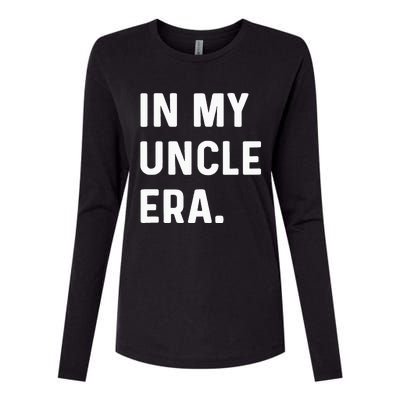 In My Uncle Era New Uncle Announcement Womens Cotton Relaxed Long Sleeve T-Shirt