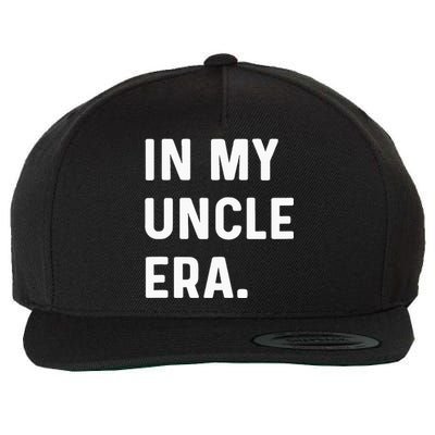 In My Uncle Era New Uncle Announcement Wool Snapback Cap