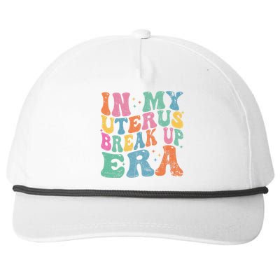 In My Uterus Break Up Era Groovy Hysterectomy Recovery Snapback Five-Panel Rope Hat