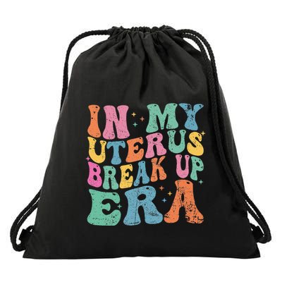 In My Uterus Break Up Era Groovy Hysterectomy Recovery Drawstring Bag