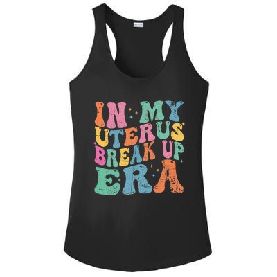 In My Uterus Break Up Era Groovy Hysterectomy Recovery Ladies PosiCharge Competitor Racerback Tank