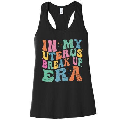 In My Uterus Break Up Era Groovy Hysterectomy Recovery Women's Racerback Tank