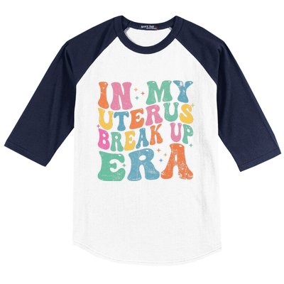 In My Uterus Break Up Era Groovy Hysterectomy Recovery Baseball Sleeve Shirt