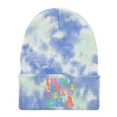 In My Uterus Break Up Era Groovy Hysterectomy Recovery Tie Dye 12in Knit Beanie