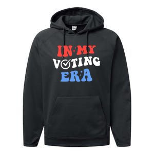 In My Voting Era Usa Flag 2024 Election Performance Fleece Hoodie