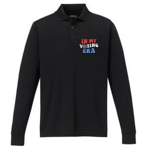 In My Voting Era Usa Flag 2024 Election Performance Long Sleeve Polo