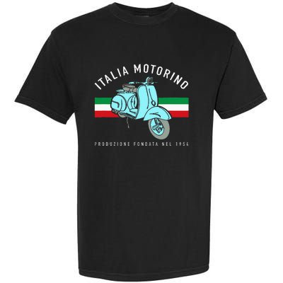 Italia Motorino Vintage Italian Scooter Italian Flag Garment-Dyed Heavyweight T-Shirt