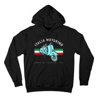 Italia Motorino Vintage Italian Scooter Italian Flag Hoodie