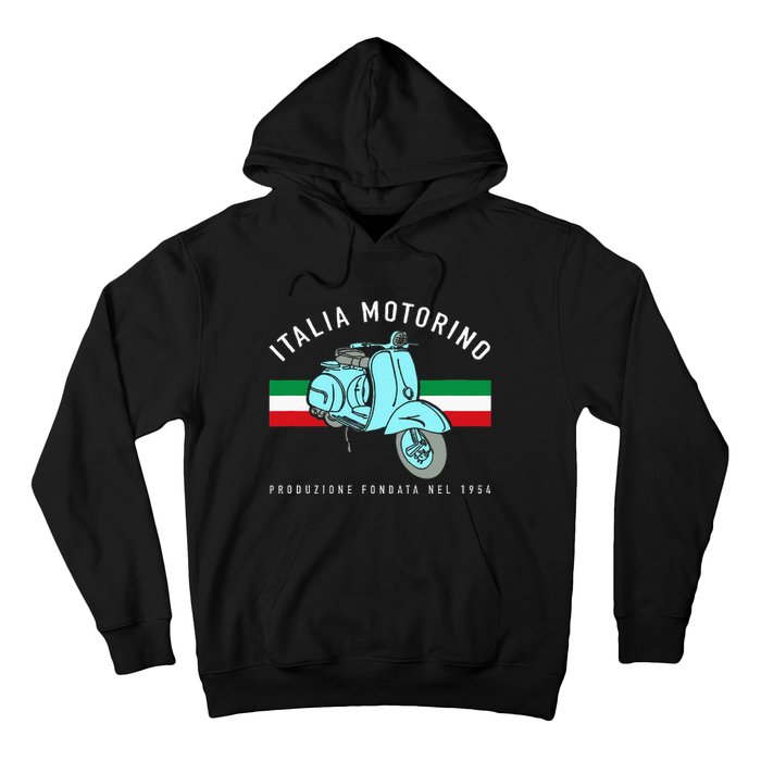 Italia Motorino Vintage Italian Scooter Italian Flag Hoodie